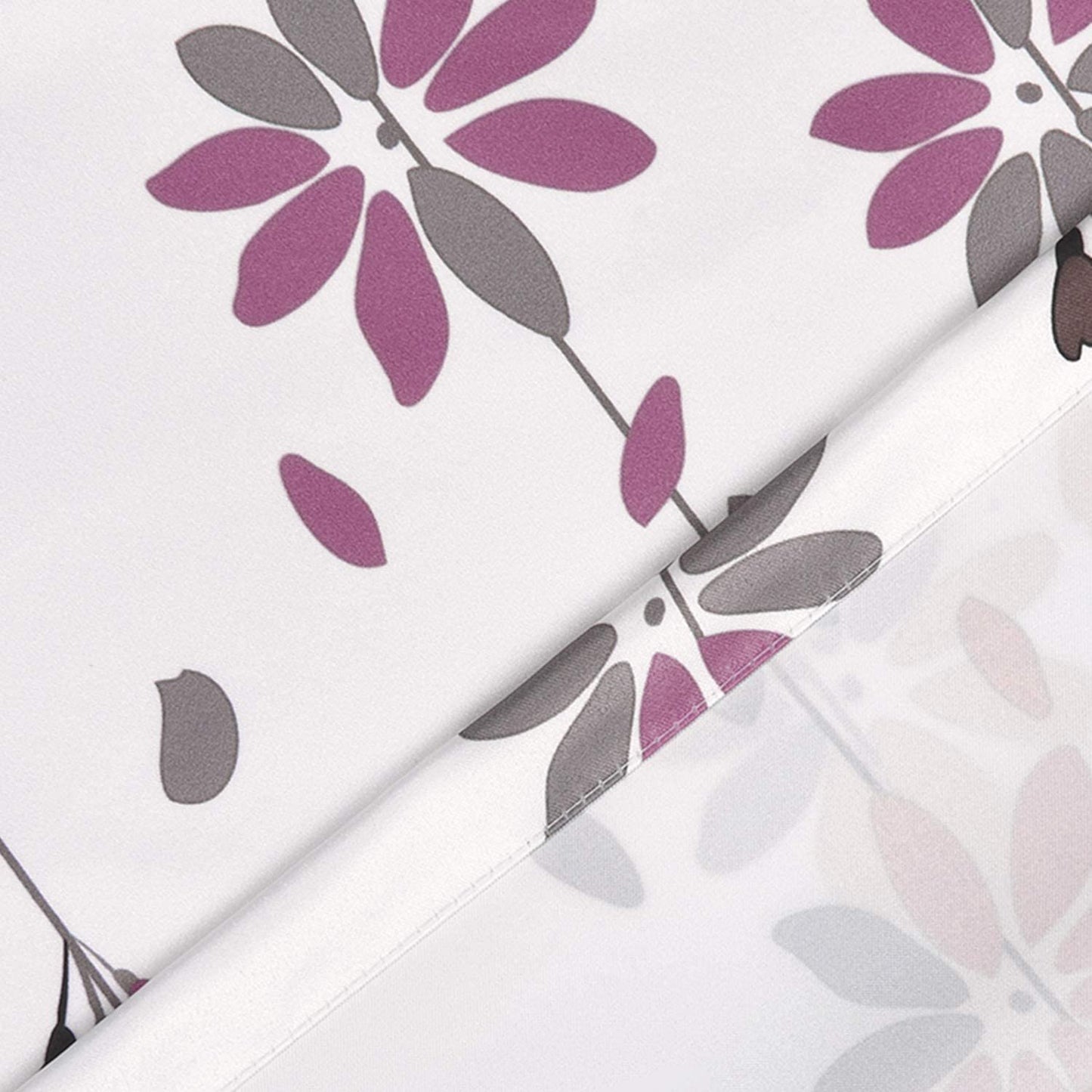 Alishomtll Falling Flower Kitchen Curtain Valance Rod Pocket Light Filtering Window Drapes ,18"L x 52"W