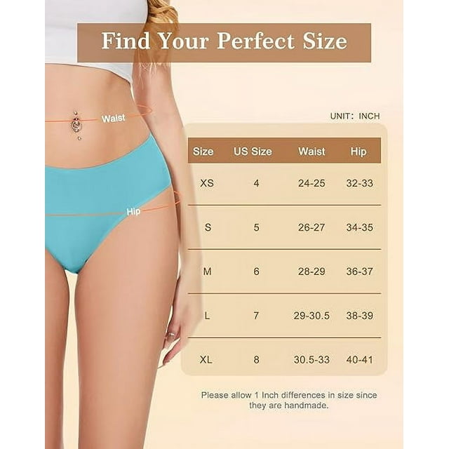 Sunm Boutique Bikini Underwear for Women Cheeky Panties Invisible Bikini Panties 10 Pack