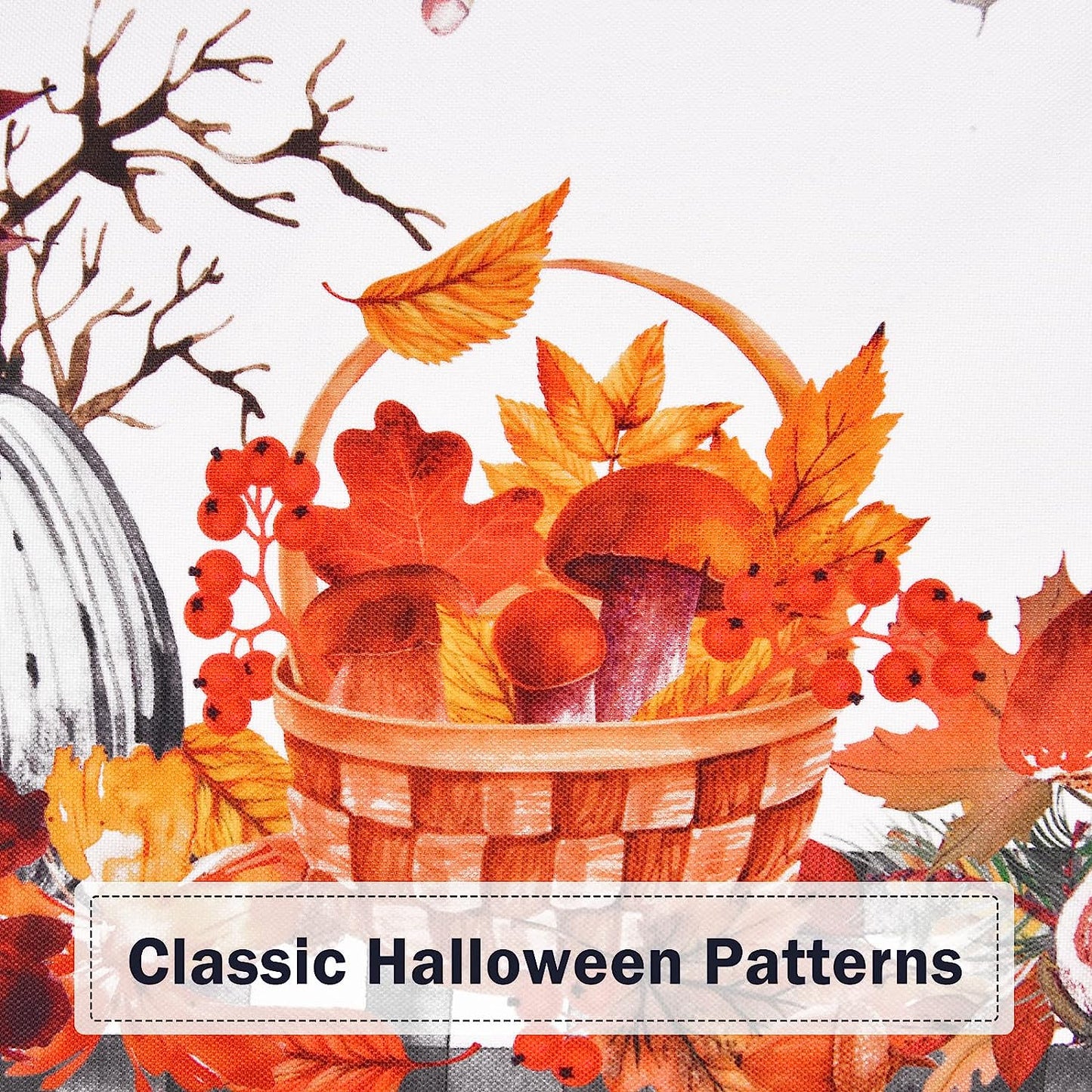 Alishomtll Thanksgiving Fall Tier Curtains for Kitchen Maple Leaves Pumpkin Printed Short Window Curtain Sets in 36 Length