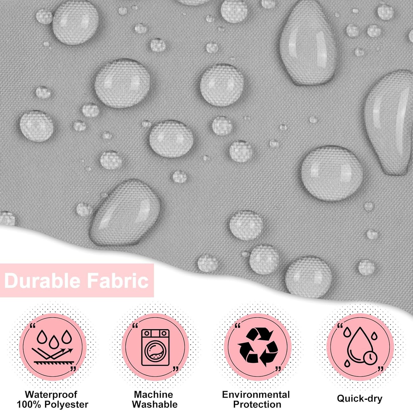 FRAMICS Pink Geometric Shower Curtain Sets with Rugs, 16 Pc Modern Abstract Bathroom Sets, Waterproof Fabric Bathroom Curtain Decor with Hooks