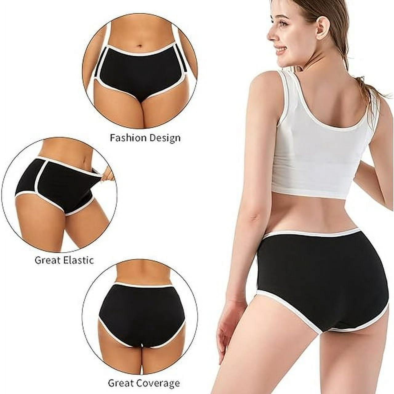 Sunm Boutique Women Boyshorts Underwear Women's Boxer Briefs Cotton Panties Stretch Boxer Anti Chafing Boy Shorts Panties