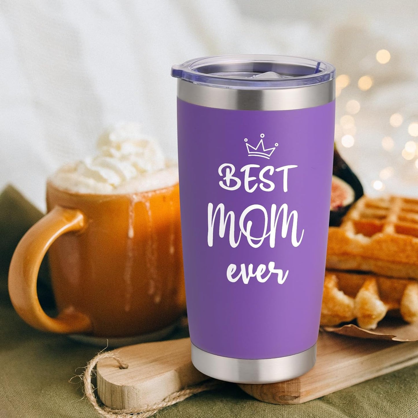 Gift for Mom-LiqCool Best Mom Ever Tumbler Cups,Best Mom Gifts Vacuum Insulated Coffee Mugs,20 fl oz Coffee Cups for Mom,Mother's Day Gifts