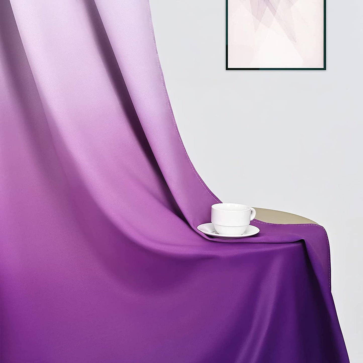 Alishomtll Room Darkening Purple Blackout Curtains Grommet Window Drapes for Living Room Bedroom ,2 Panels