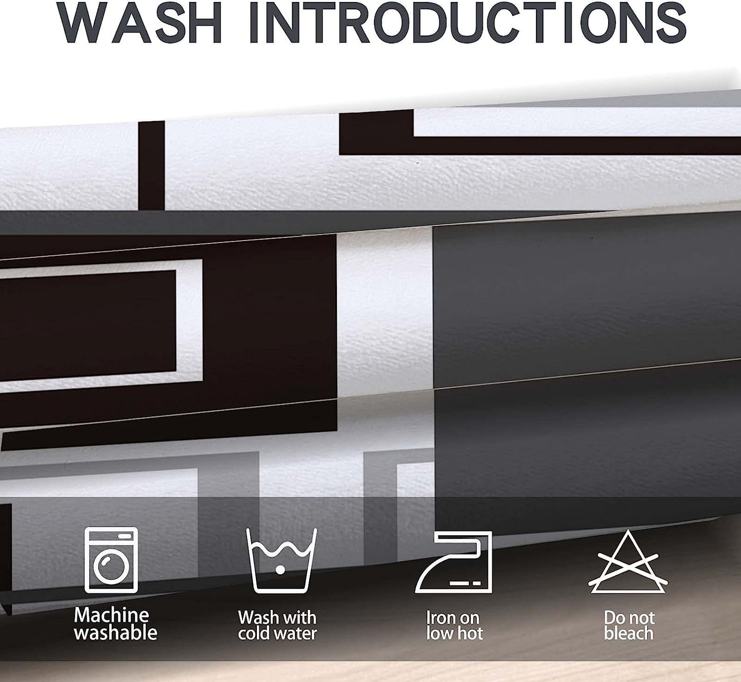 Alishomtll Kitchen Curtains 3 Piece Set for Windows ,36" Tiers Set,Grey and Black