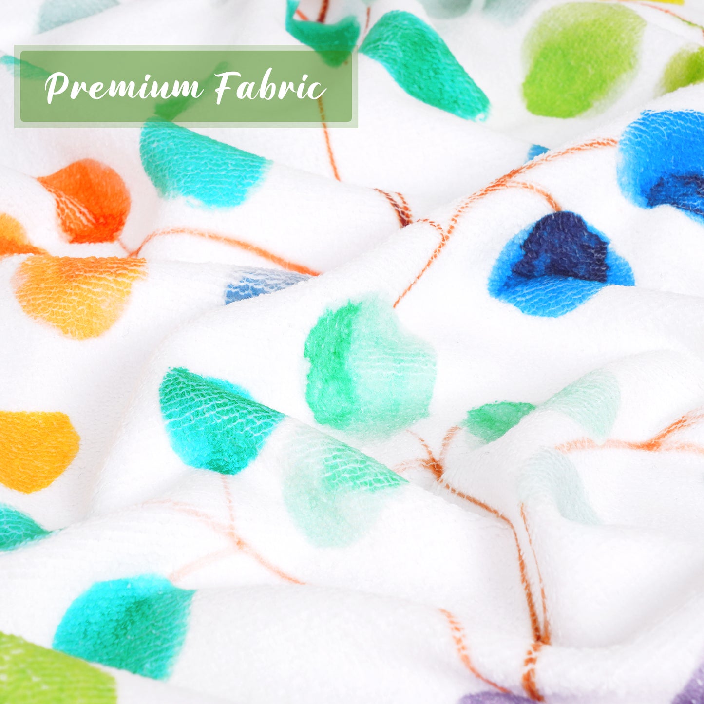 Alishomtll 3 Piece Floral Bath Towels ,Colorful Leaves Towels Sets Include Bath Towel, Hand Towel And Kitchen Washcloth