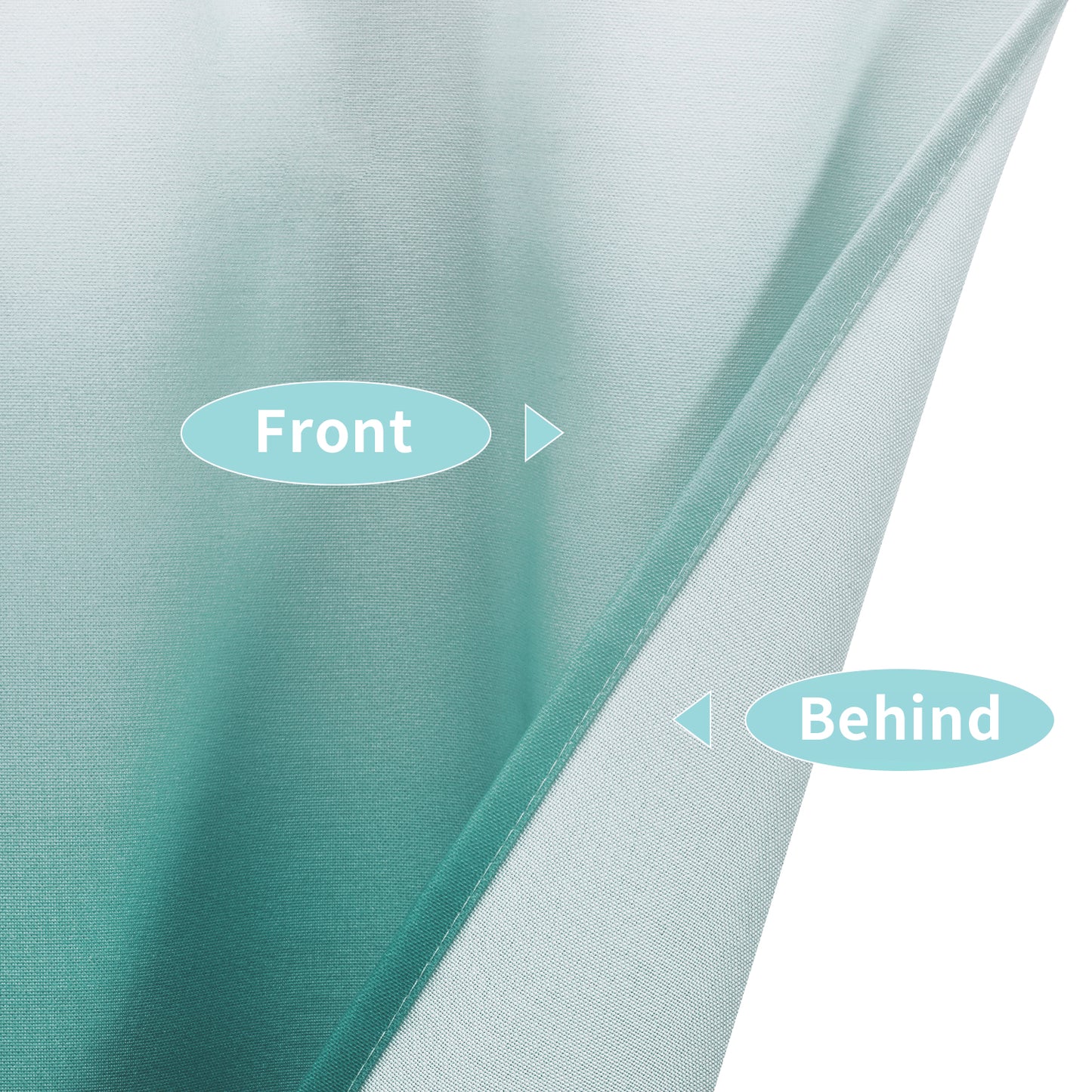 Alishomtll Valance Curtains for Living Room Bedroom Kitchen Windows Teal Ombre ,52 x 18 inch,Rod Pocket
