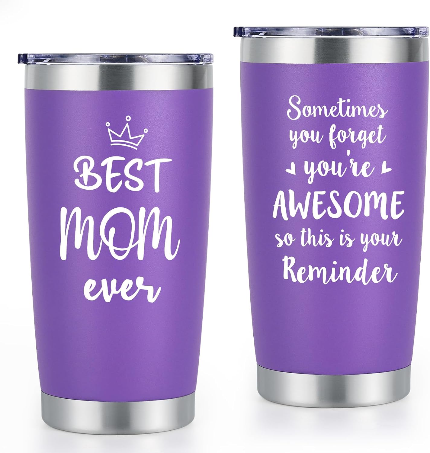 Gift for Mom-LiqCool Best Mom Ever Tumbler Cups,Best Mom Gifts Vacuum Insulated Coffee Mugs,20 fl oz Coffee Cups for Mom,Mother's Day Gifts