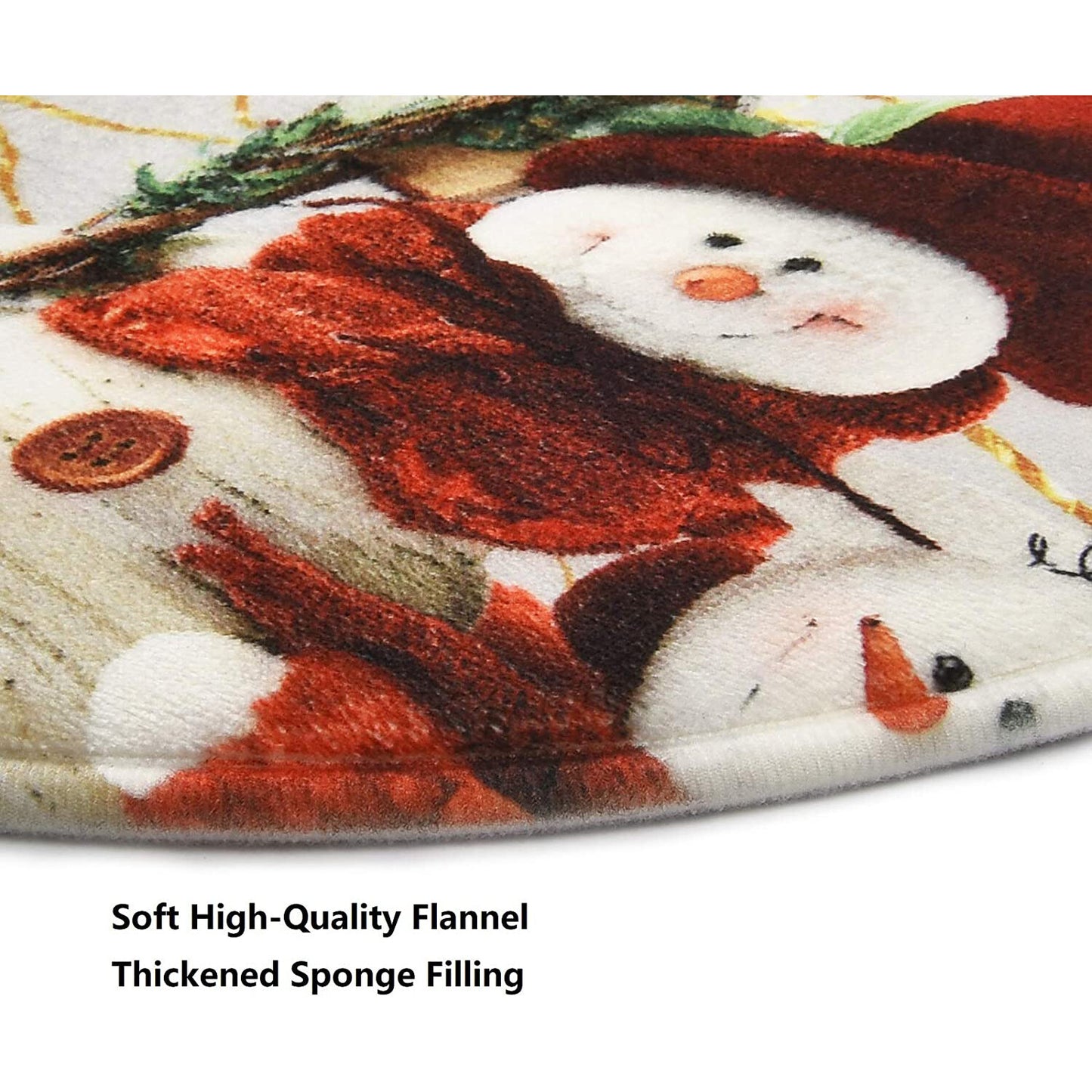 FRAMICS Christmas Shower Curtains and Bath Rug Set, Winter Snowman Bathroom Decor Sets, Xmas Waterproof Fabric Shower Curtain with 12 Hooks and Toilet Rugs
