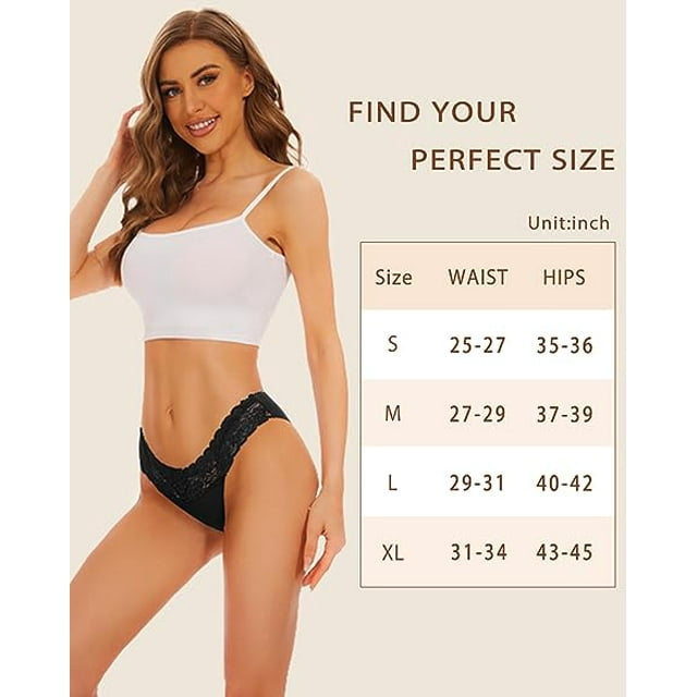 Sunm Boutique Cheeky Underwear for Women Cheeky Panties Lace Stretch High Cut 6 Pack