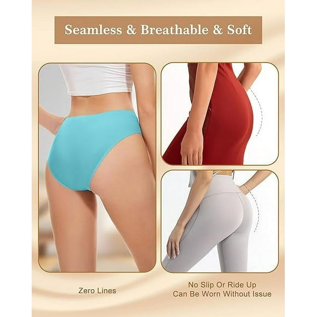 Sunm Boutique Bikini Underwear for Women Cheeky Panties Invisible Bikini Panties 10 Pack