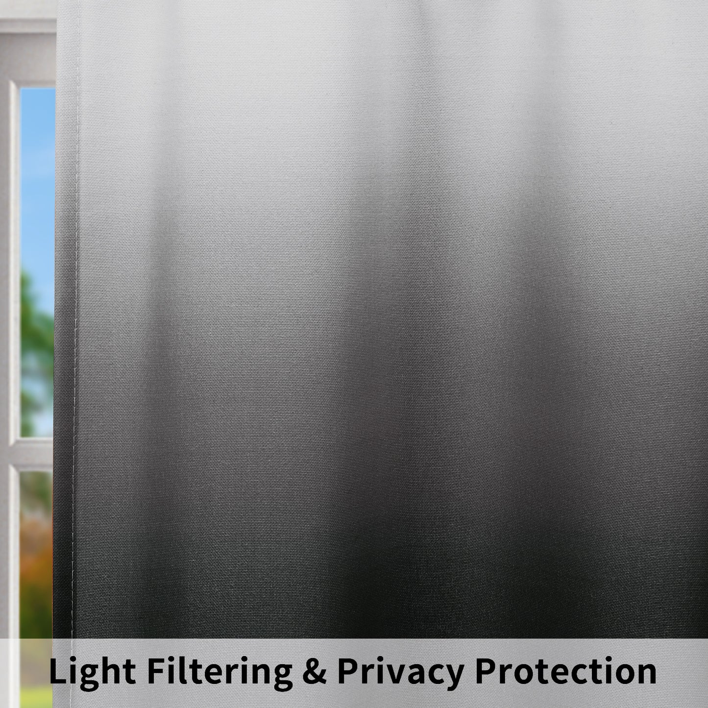 Alishomtll Kitchen Valance Curtains Black Ombre Living Room Bedroom Windows Drapes ,52 x 18 inch,Rod Pocket