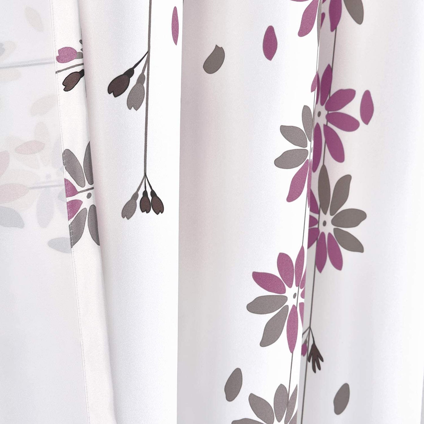 Alishomtll Falling Flower Kitchen Curtain Valance Rod Pocket Light Filtering Window Drapes ,18"L x 52"W