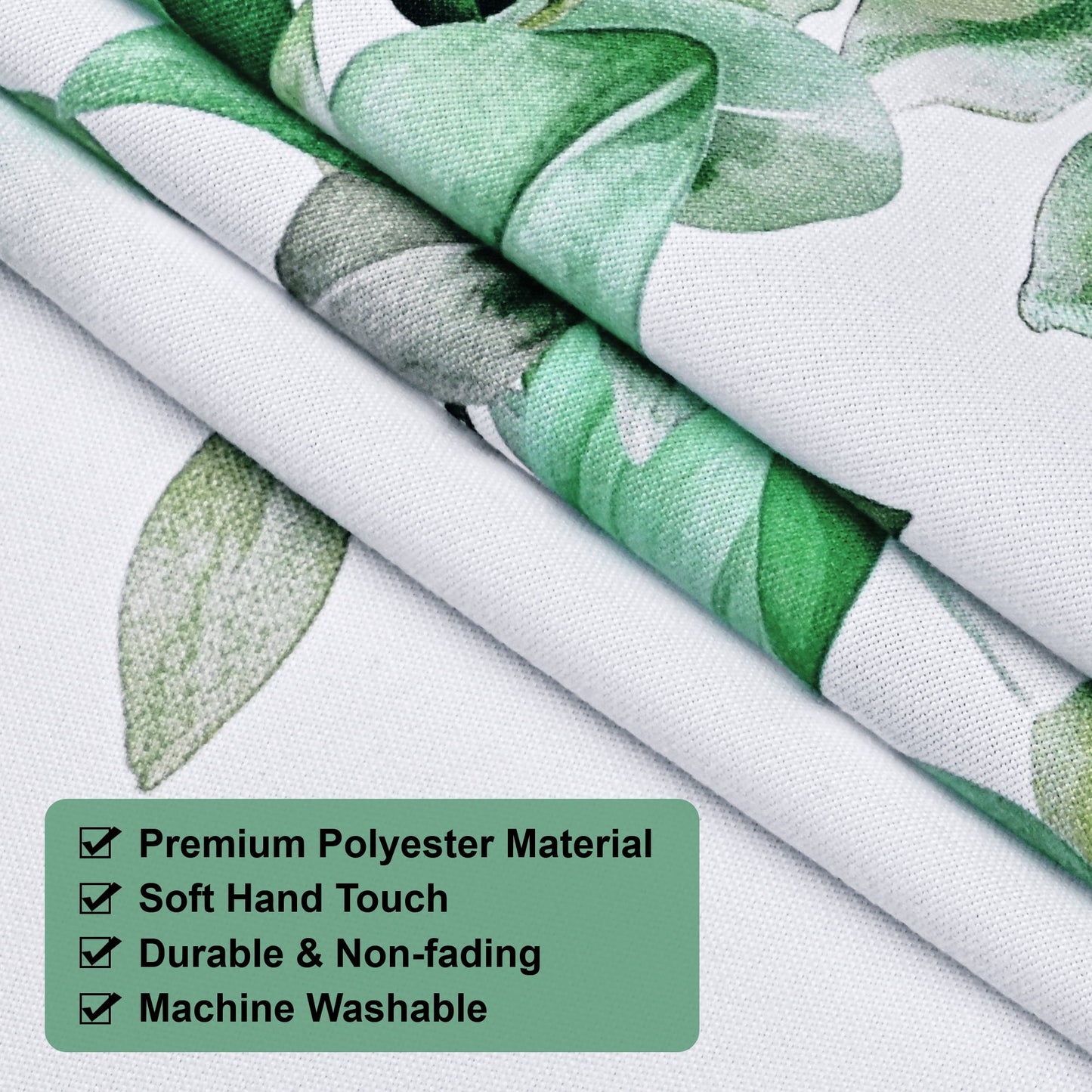 Alishomtll Green Valance Curtains for Living Room Bedroom Kitchen Windows Watercolor Floral Print ,52 x 18 inch,Rod Pocket