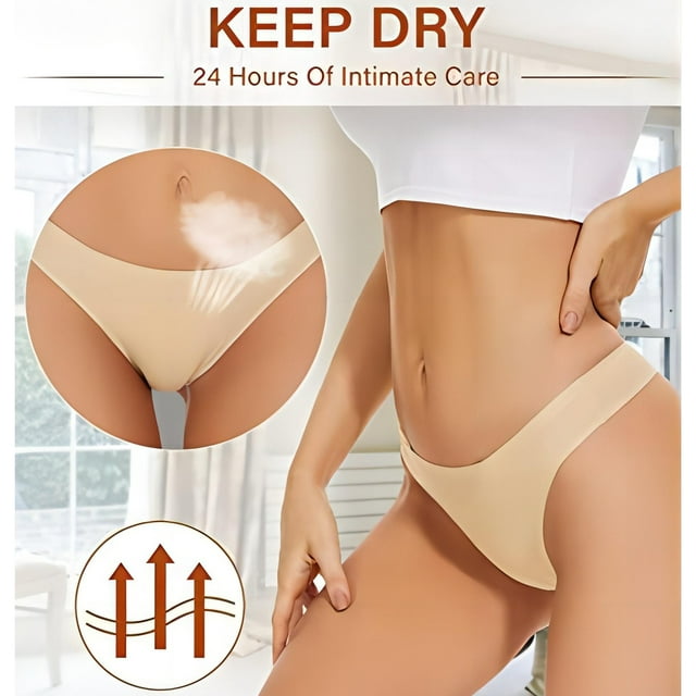 Sunm Boutique Seamless Thongs for Women No Show Thongs Nylon Stretch Thong Panties Underwear 10 pack
