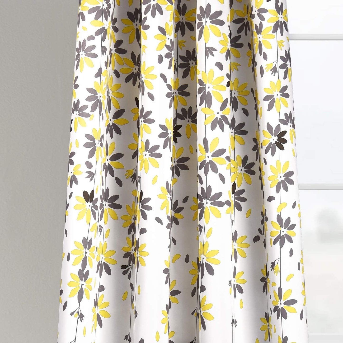Alishomtll Falling Flower Window Curtain Grommet Light Filtering Drapes for Bedroom Living Room, Set of 2
