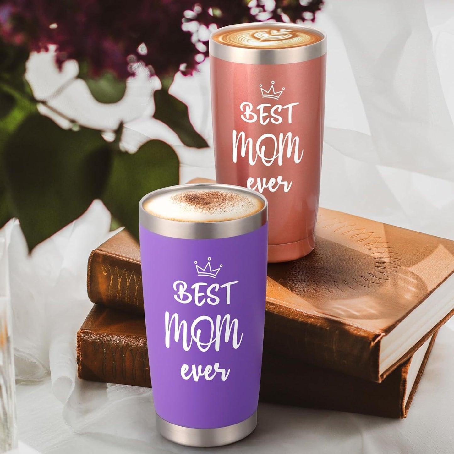 Gift for Mom-LiqCool Best Mom Ever Tumbler Cups,Best Mom Gifts Vacuum Insulated Coffee Mugs,20 fl oz Coffee Cups for Mom,Mother's Day Gifts