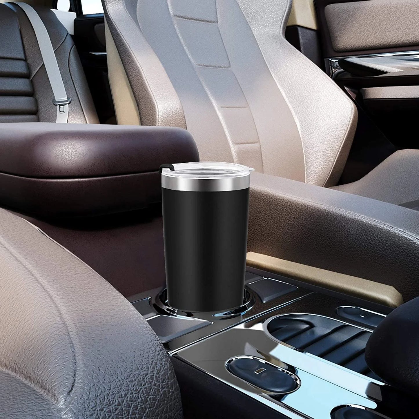 Gingprous 8 Pack 20 Oz Stainless Steel Travel Tumblers with Lids Straws , Double Wall Vacuum Insulated Stainless Steel Tumbler with Straws for Home School Office Camping, Powder Coated Coffee Cup, Keep Drinks Hot&Cold