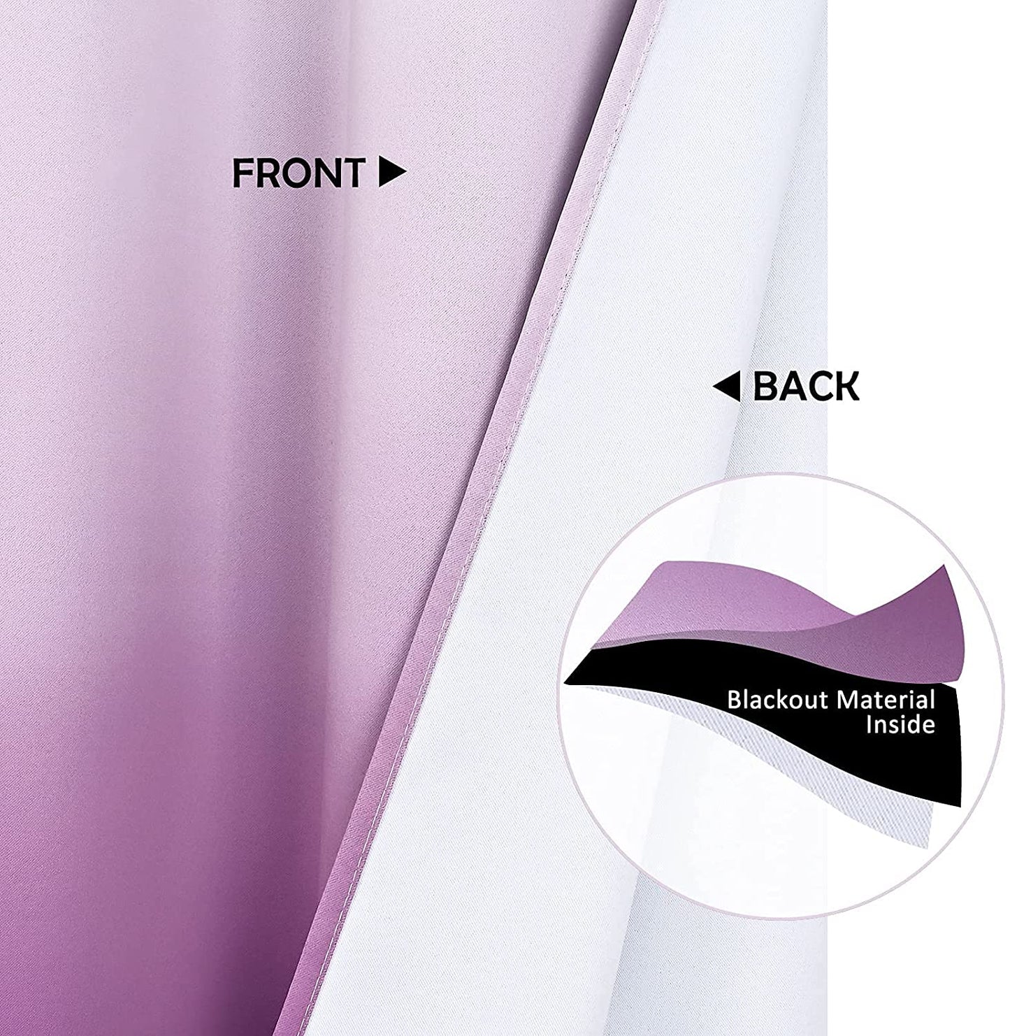 Alishomtll Room Darkening Purple Blackout Curtains Grommet Window Drapes for Living Room Bedroom ,2 Panels