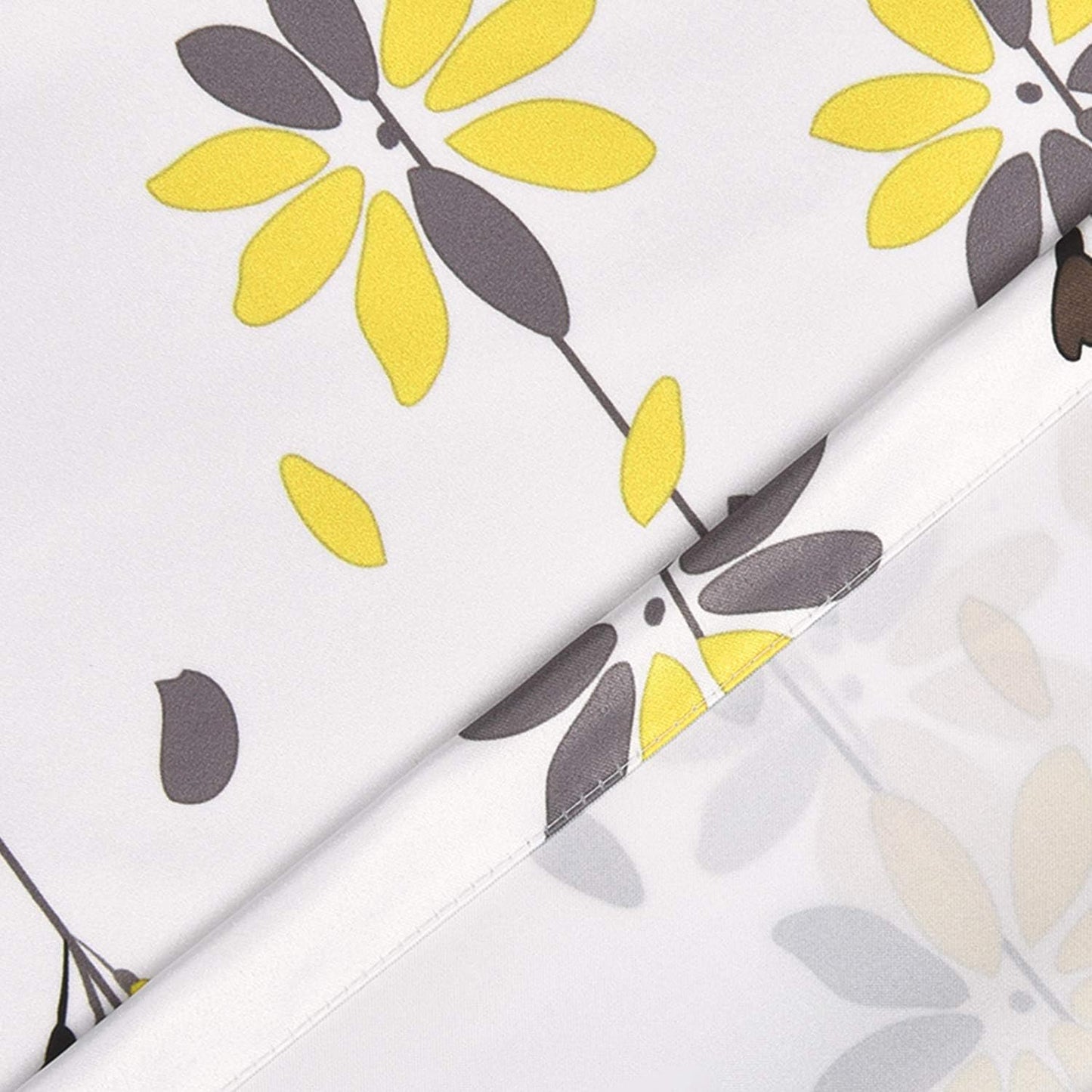 Alishomtll Falling Flower Kitchen Curtain Valance Rod Pocket Light Filtering Window Drapes ,18"L x 52"W