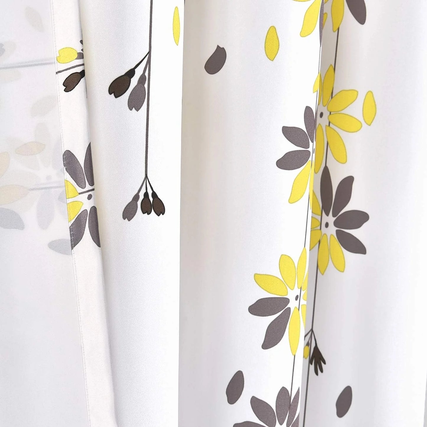 Alishomtll Falling Flower Kitchen Curtain Valance Rod Pocket Light Filtering Window Drapes ,18"L x 52"W