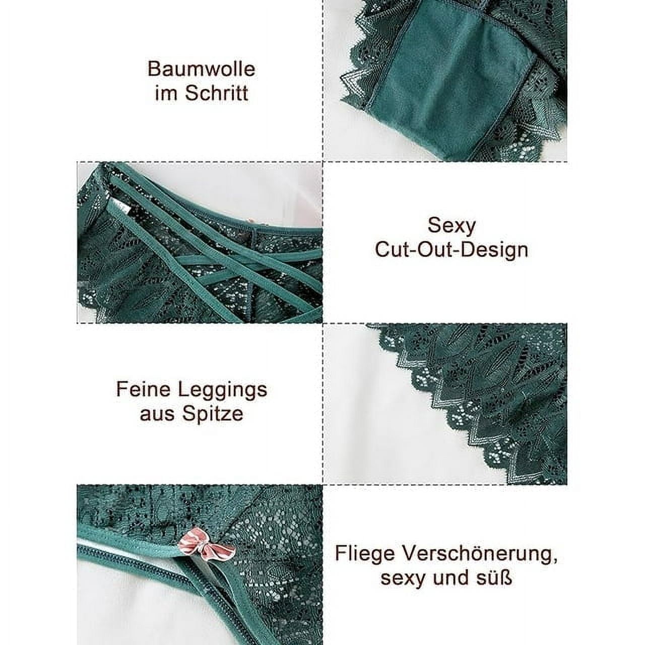 Sunm Boutique Lace Underwear for Women Sexy Seamless Cheeky Underwear for Women Smooth Bikini Panties Stretch Women Underwear 6 Pack