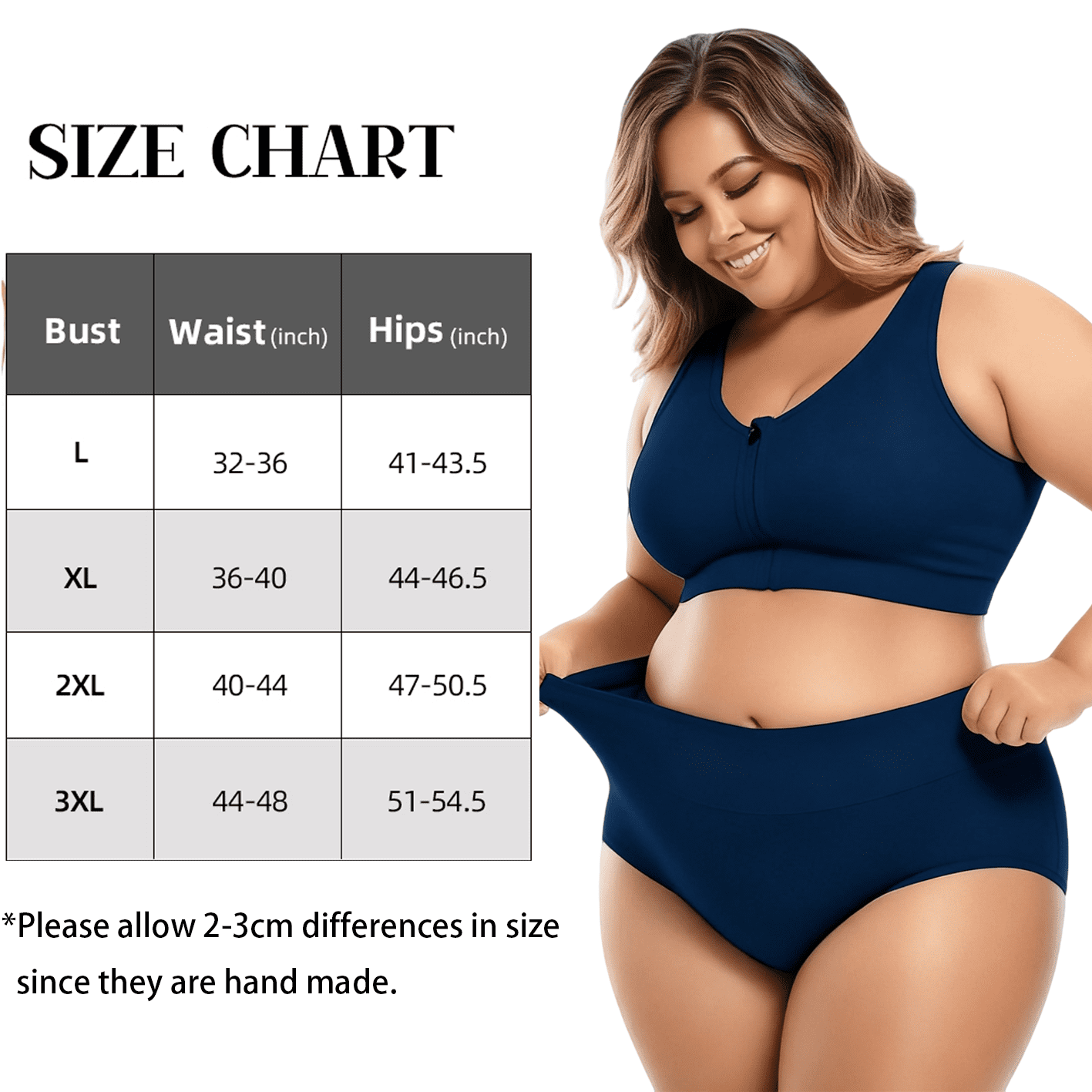 MecTo Womens High Waist Underwear Plus Size 4 Pack, Cotton Briefs Tummy Control Panties Full Coverage