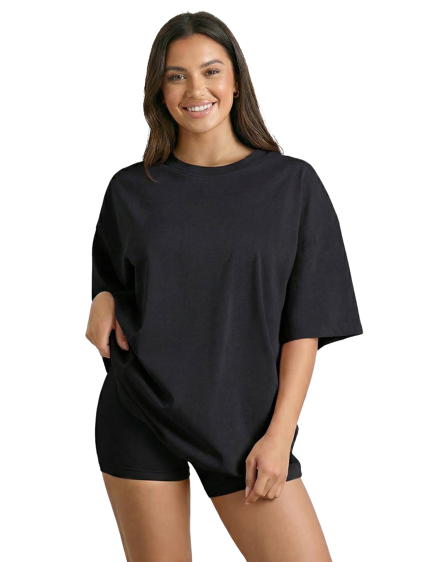Gingprous Womens Oversized Tshirt Short Sleeve Crew Neck Tee Shirt Casual Workout T Shirt