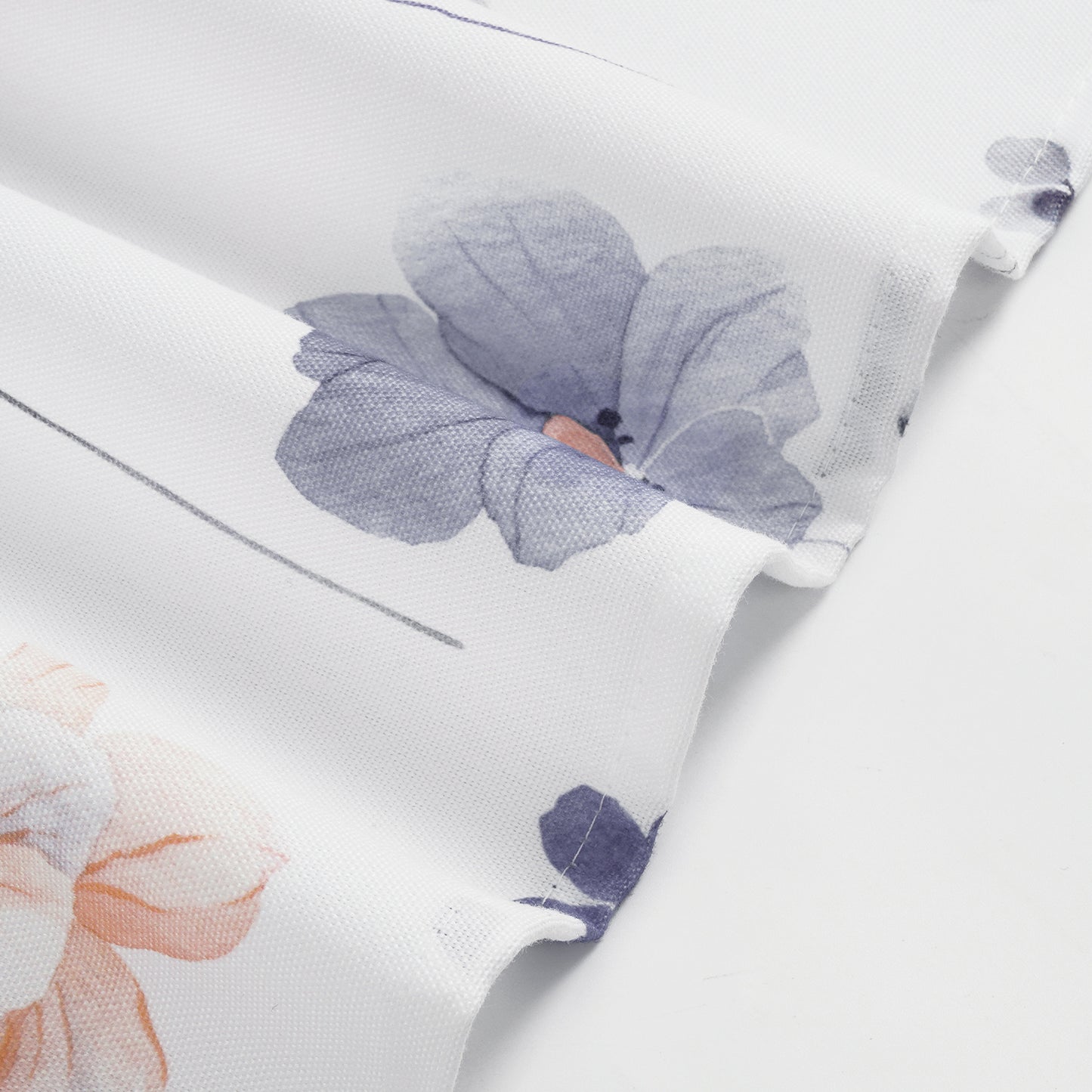 Alishomtll Floral Valance Curtains Kitchen Blue Wildflower Flower Leaf Windows Drapes,52 x 18 inch,Rod Pocket