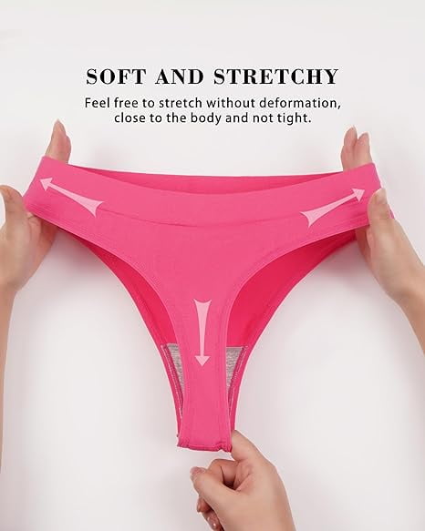 Sunm Boutique 10 Pack Seamless Thong For Women No Show High Waisted Thong Breathable Tangas Panties S-XL