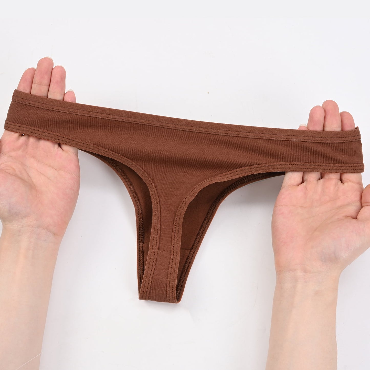 MecTo womens Cotton thongs, No Show Underwear for women, Low Rise Thong Panties, 6-Pack