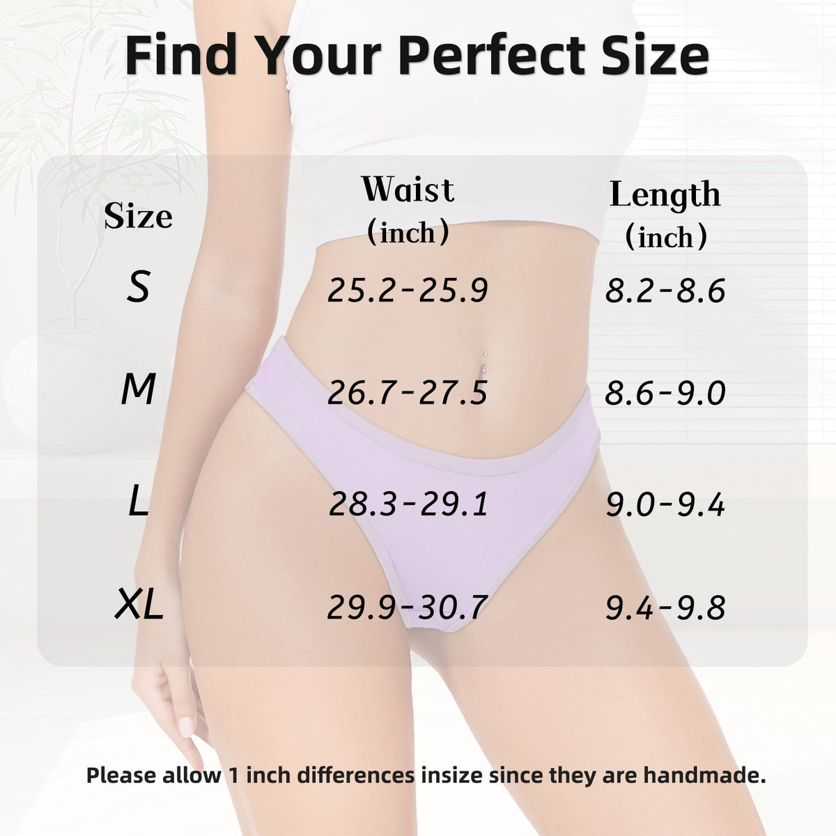 Sunm Boutique Cotton Underwear for Wome, Low Rise No Show Breathable Underwear Underwear Bikini Panties 12 Packs