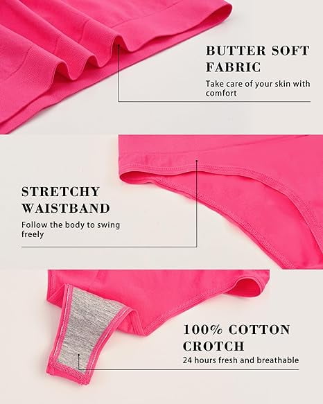 Sunm Boutique 10 Pack Seamless Thong For Women No Show High Waisted Thong Breathable Tangas Panties S-XL