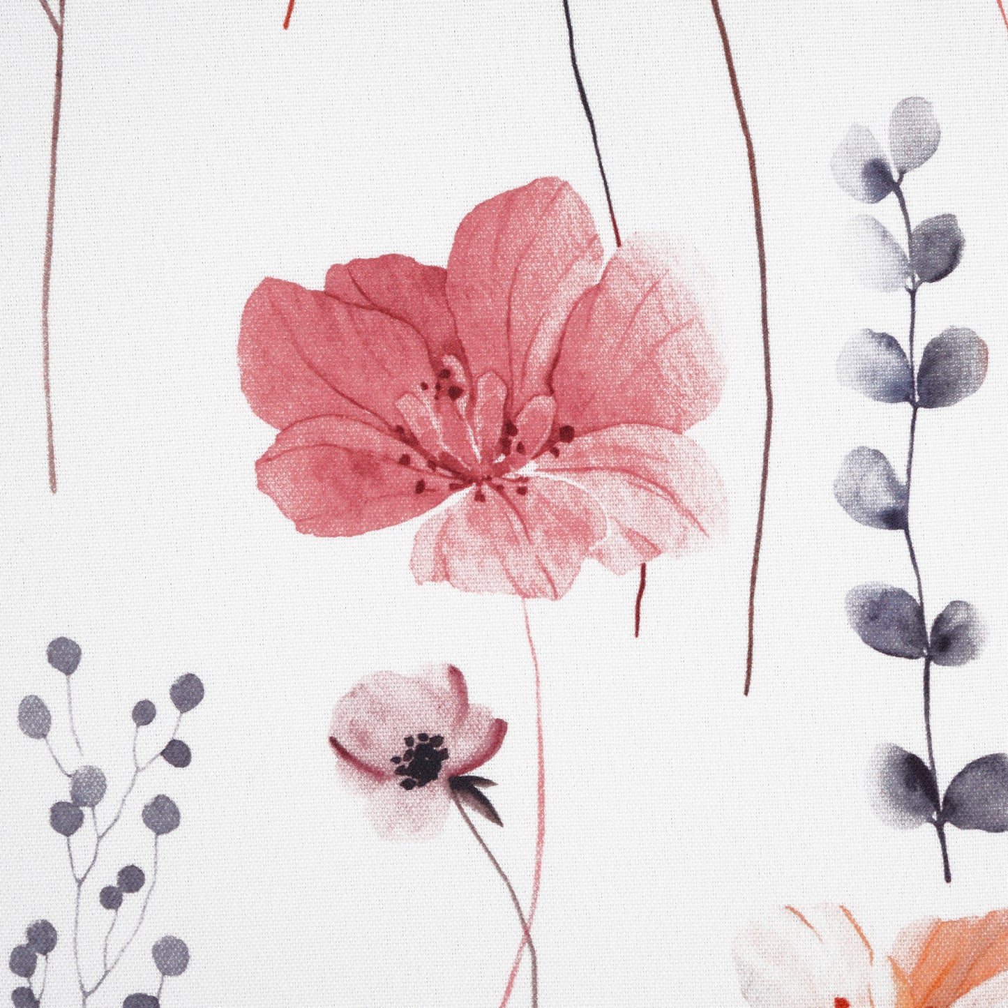 Alishomtll Floral Valance Curtains Kitchen Pink Wildflower Flower Leaf Windows Drapes,52 x 18 inch,Rod Pocket