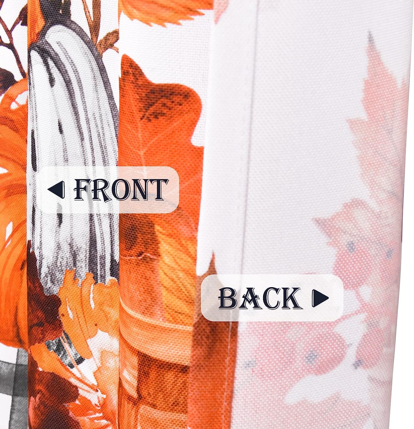 Alishomtll Thanksgiving Fall Tier Curtains for Kitchen Maple Leaves Pumpkin Printed Short Window Curtain Sets in 36 Length