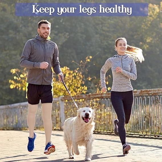 MARTINE MALL 1 Pair 15-20 mmHg Compression Pantyhose Medical Open Toe Compression Stockings for Women（Beige ,2XL）