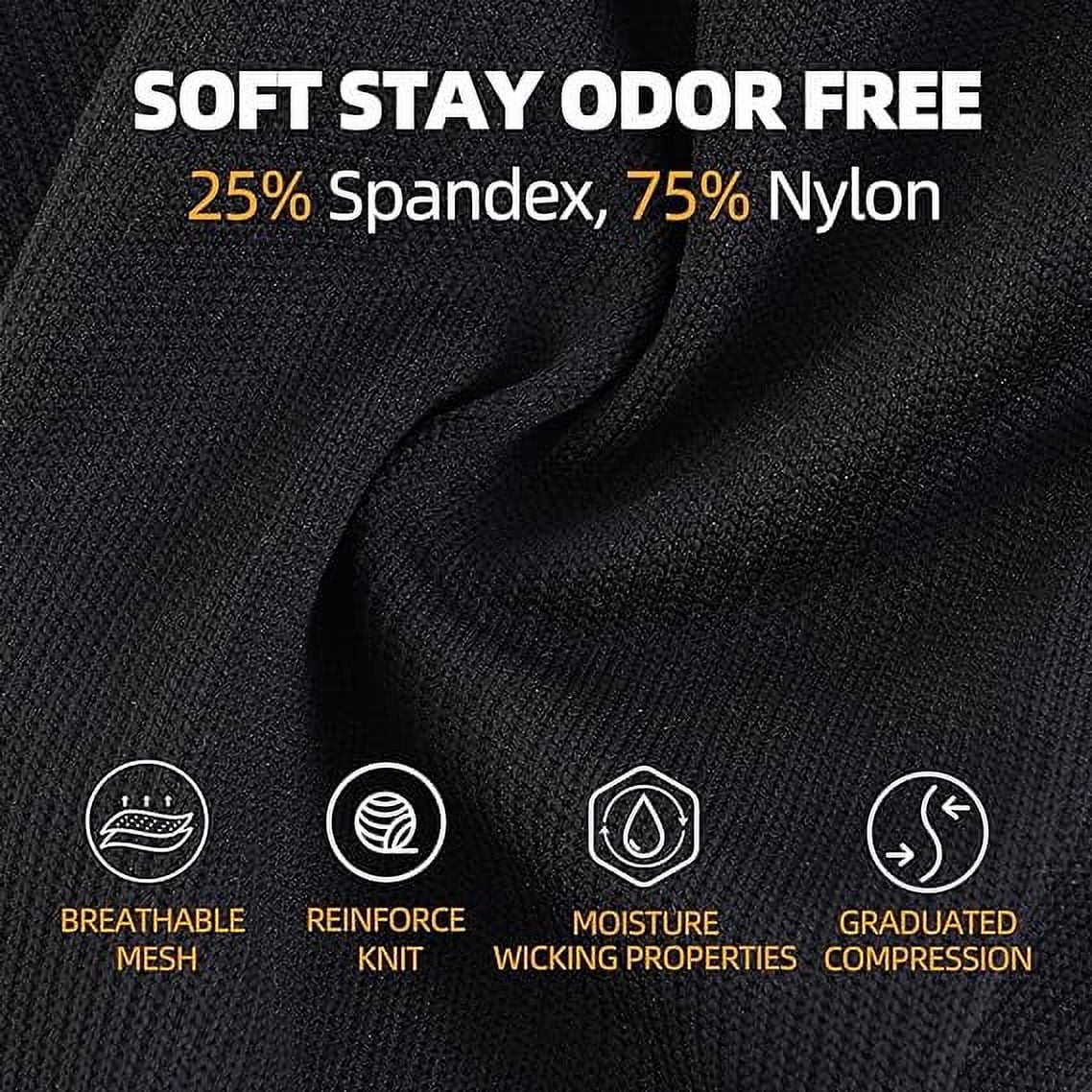 2 Pairs Wukang Zipper Compression Socks for Women & Men, 15-20 mmHg Closed Toe Compression Stocking with Zipper (Black+Beige)