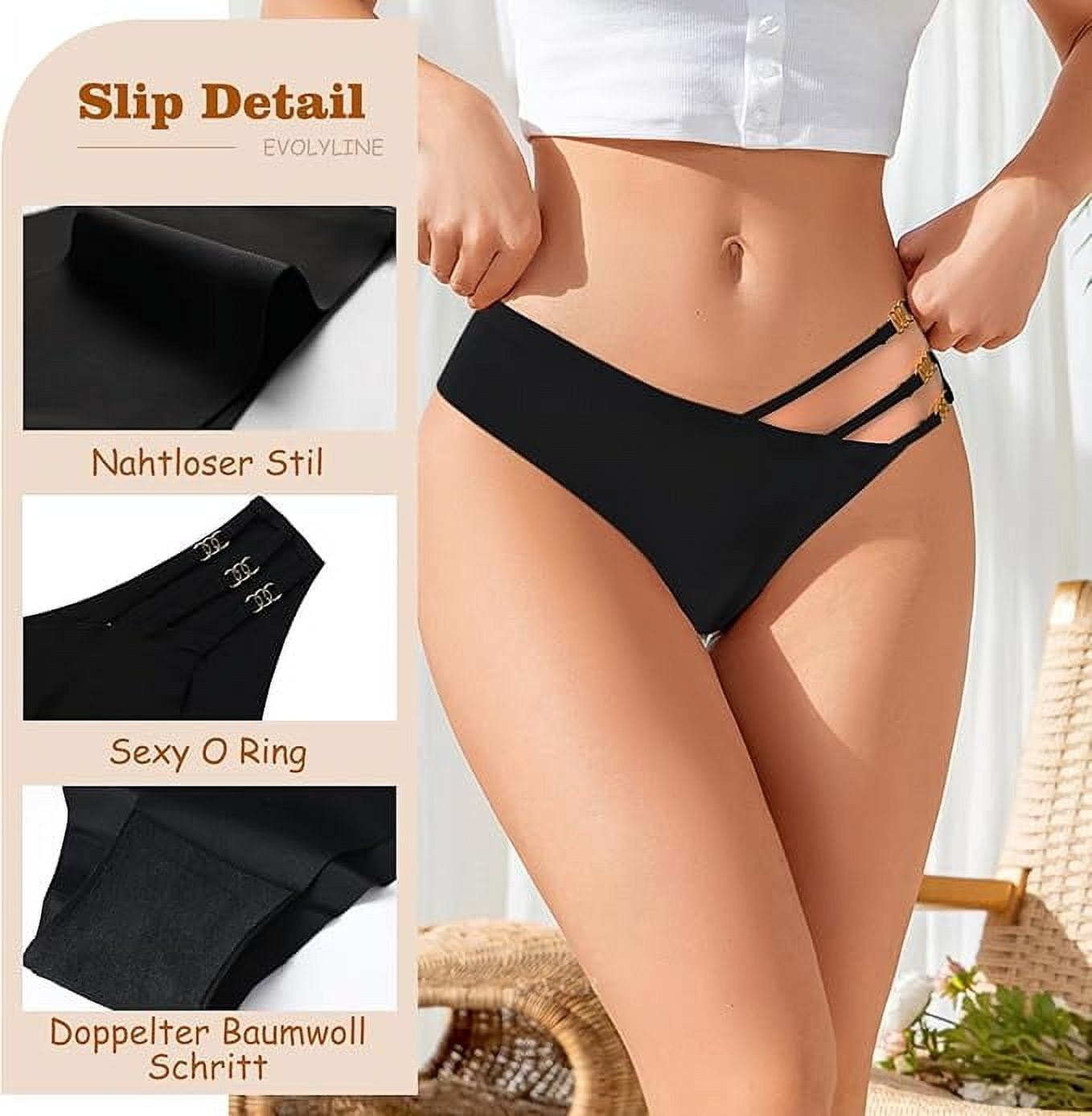 Sunm Boutique Women Seamless Cheeky Bikini No Show Panties Ladies Invisible Breathable Briefs Soft Stretch Underwear 3 Pack
