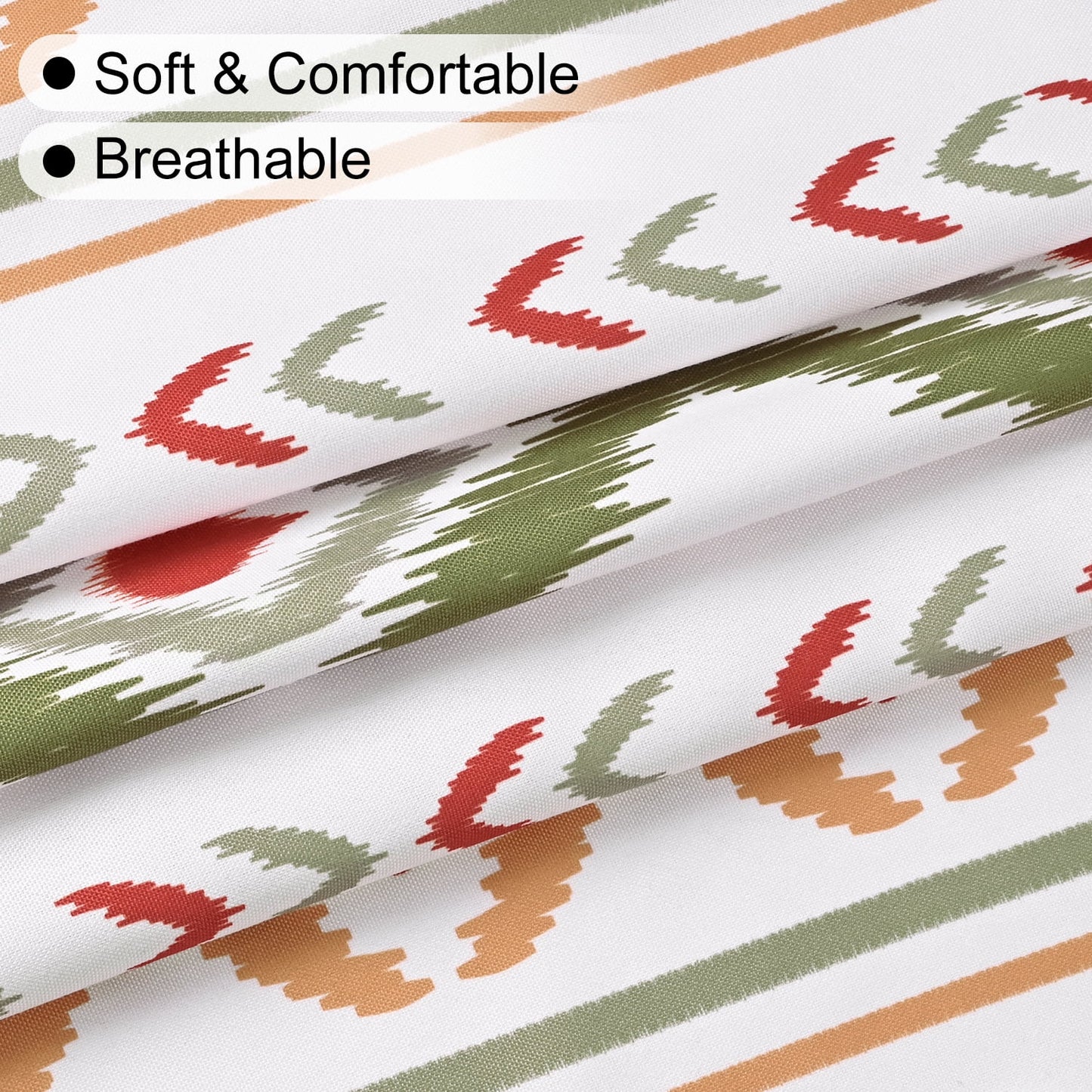 Invoibler Set of 3 Boho Curtains,60-65% Room Darkening Curtain，Window Drapes,3 Panel,Yellow-green&White
