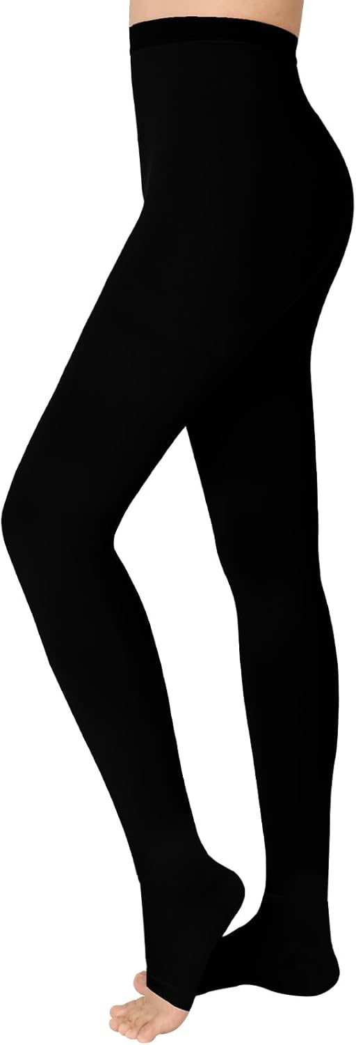 MARTINE MALL 20-30 mmHg Medical Closed Toe Compression Pantyhose Black 3XL Size Nylon Compression Stockings for Women & Men