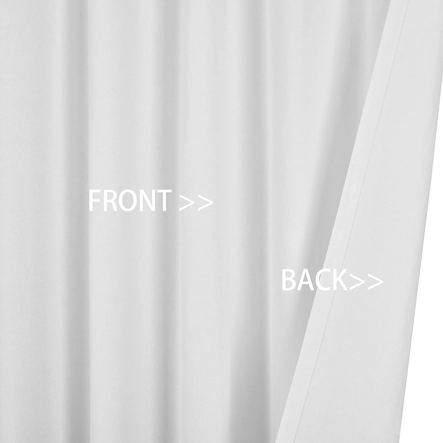 Alishomtll White Curtains for Living Room Tab Top Window Drapes Button Farmhouse Cotton Linen Curtains Bedroom Light Filtering Curtains 2 Panels
