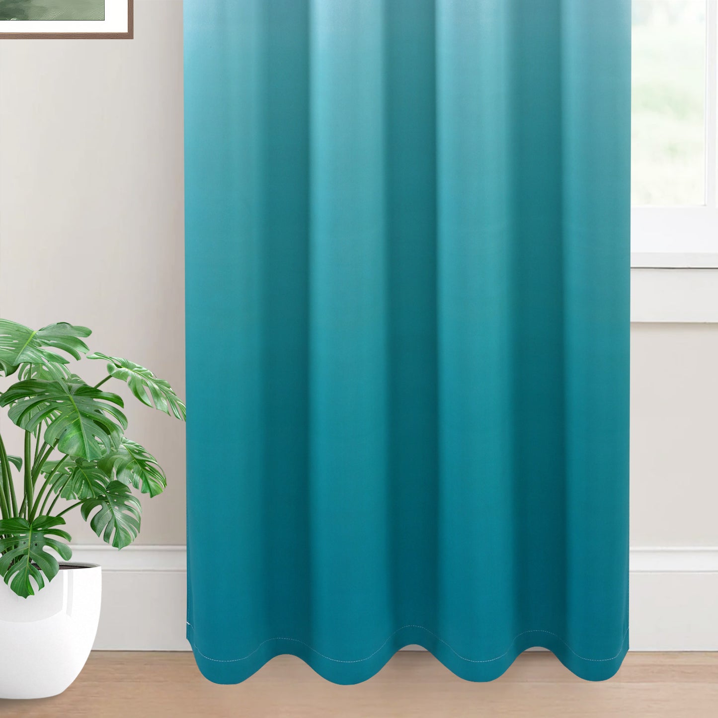 Alishomtll Teal Blackout Curtains Grommet Room Darkening Window Drapes for Living Room Bedroom ,2 Panels of 52" W x 84" L