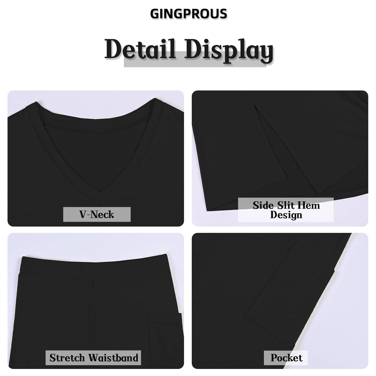 Gingprous 2 Piece Lounge Set for Women Oversized Tshirts with Shorts Casual Tops V Neck Summer Outfits