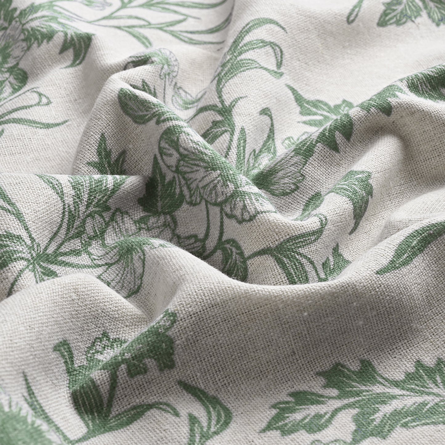 Alishomtll Floral Curtains for Living Room Farmhouse Country Linen Curtains Light Filtering Window Drapes,Sage Green ,52"x84", 2 Panels