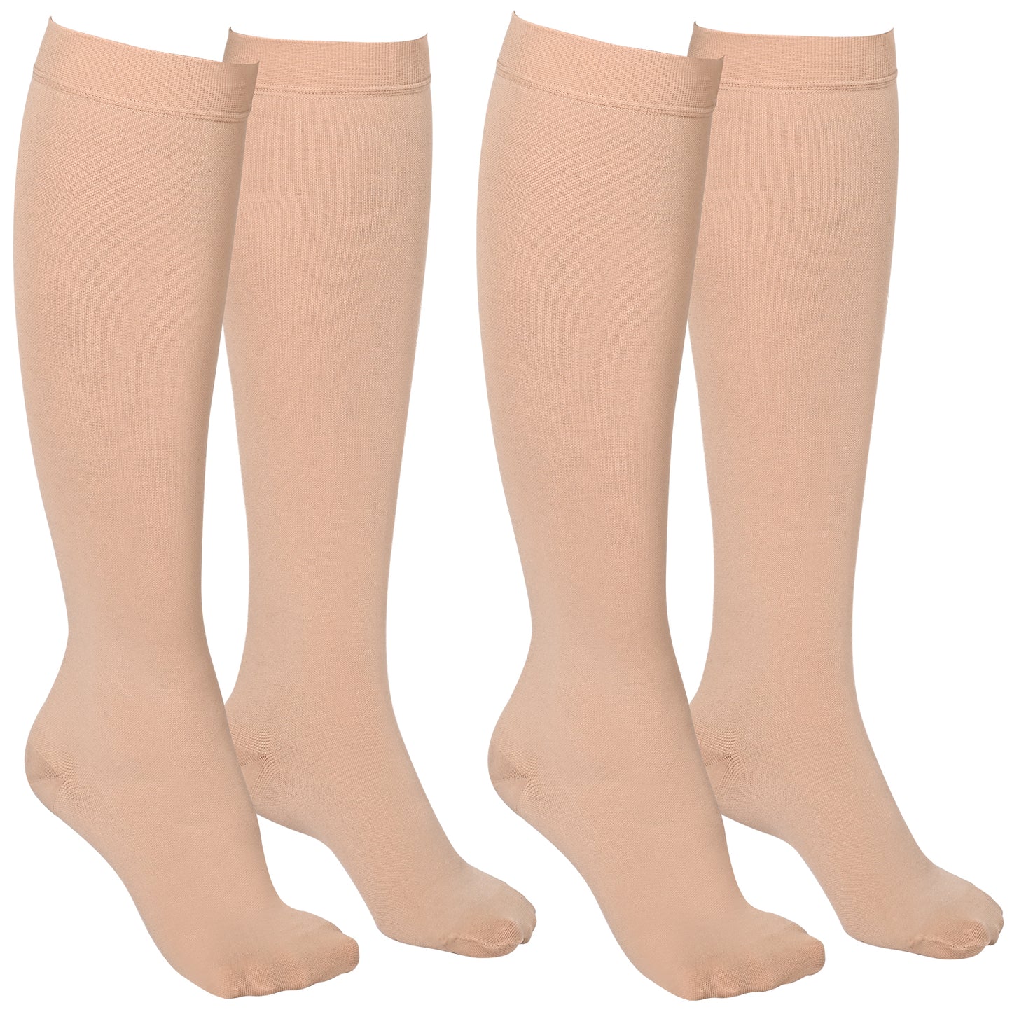 MARTINE MALL 2 Pairs Open Toe Compression Stockings