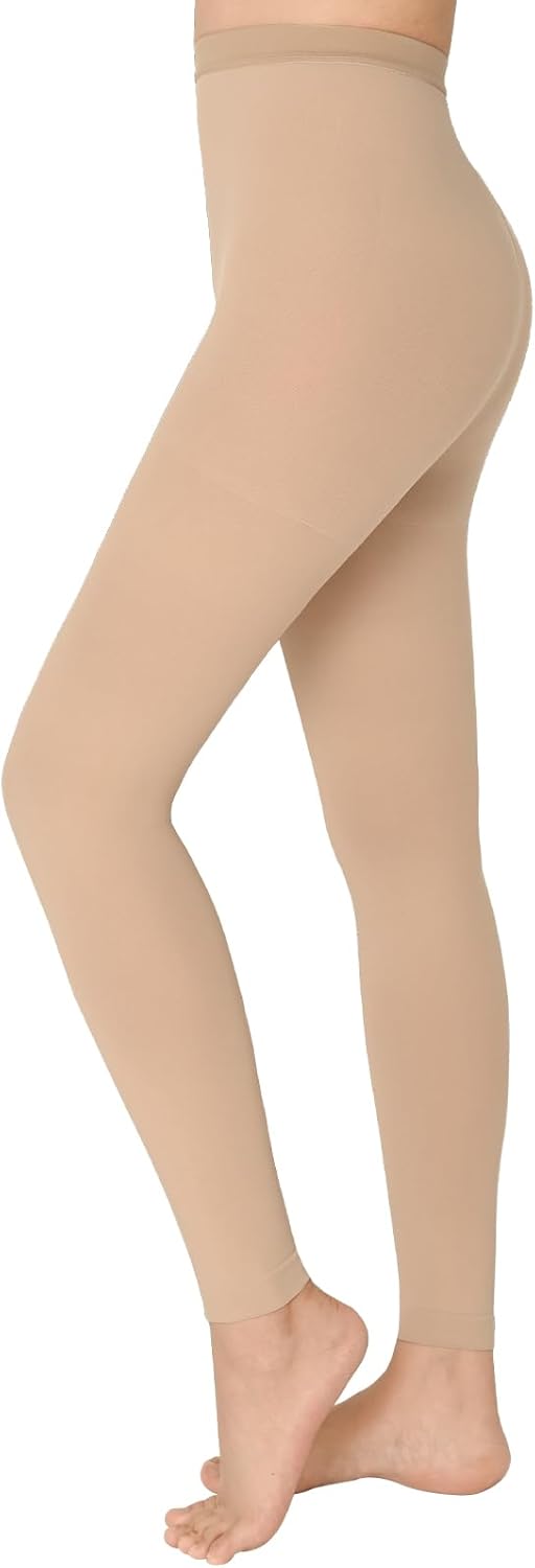 MARTINE MALL 20-30 mmHg Medical Closed Toe Compression Pantyhose Black 3XL Size Nylon Compression Stockings for Women & Men