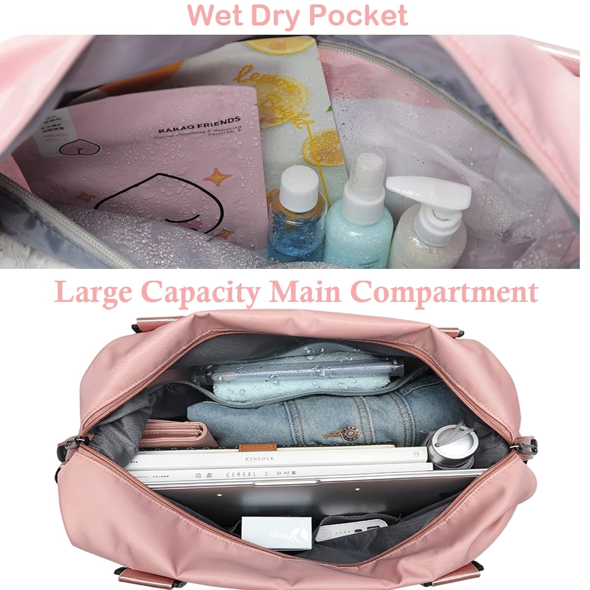 MecTo Travel Duffle Bag for Women Waterproof Weekender School Bag Carry on Tote Bags Overnight Gym Hospital Bag