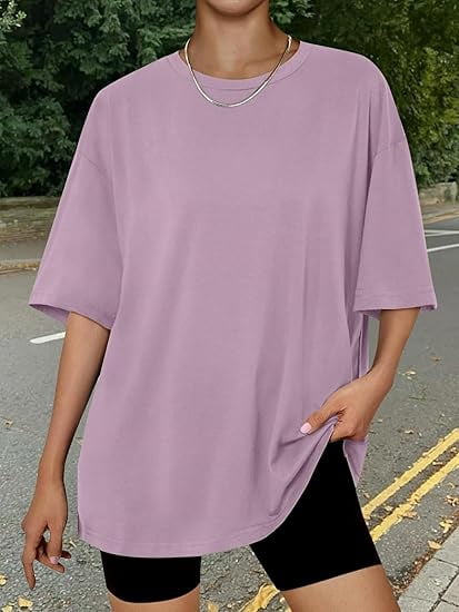 Gingprous Womens Oversized Tshirt Short Sleeve Crew Neck Tee Shirt Casual Workout T Shirt