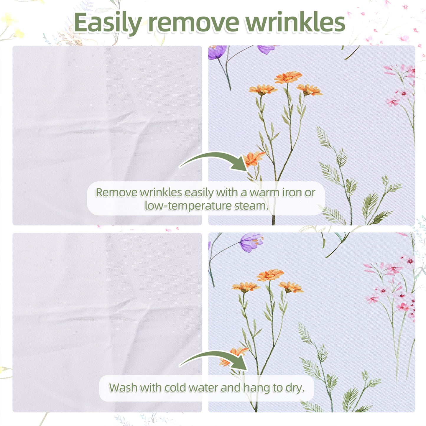 Alishomtll Blackout Curtains Floral Printed Thermal Insulated Window Drapes for Bedroom Living Room 84 Inches Long,52" Wide, 2 Panels