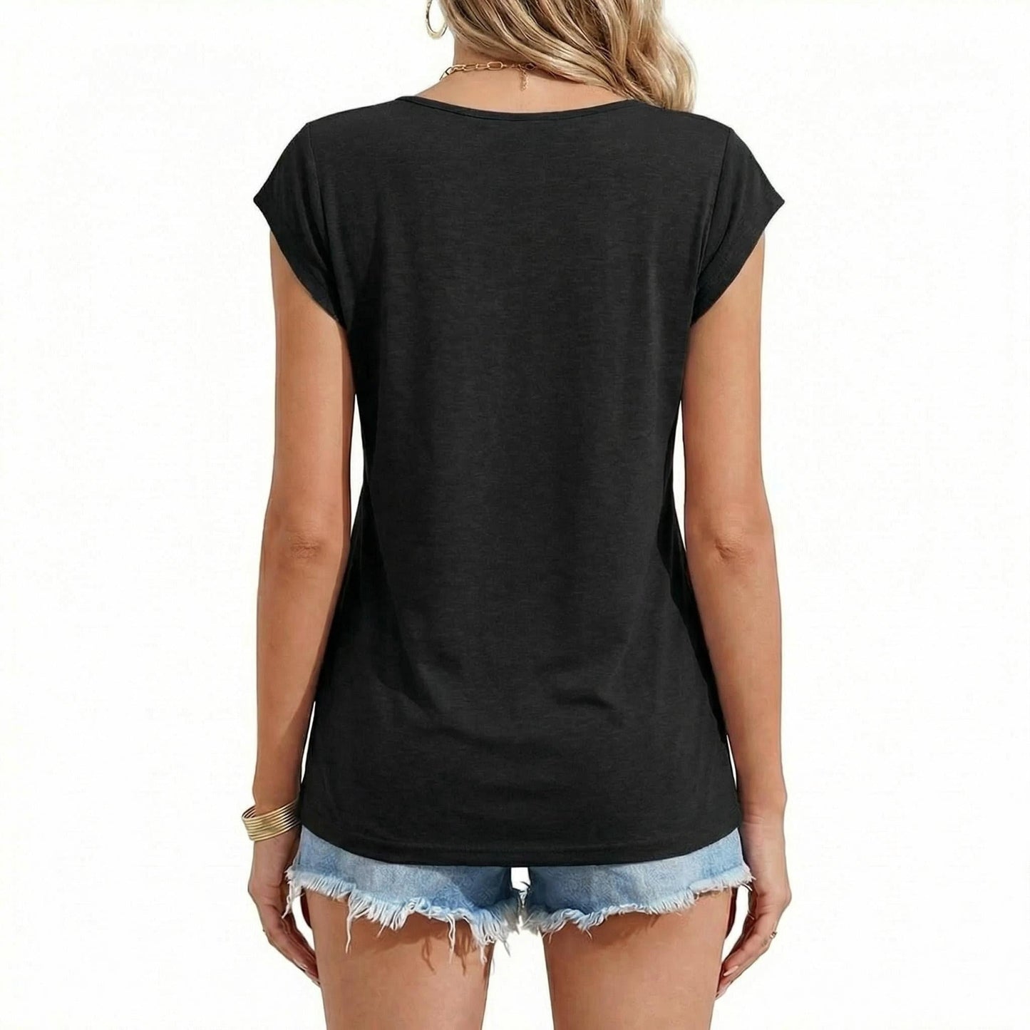 Gingprous Casual Tank tops for Women Cap Sleeve Basic Tee Shirt Loose Fit Spring Summer Tee Tops