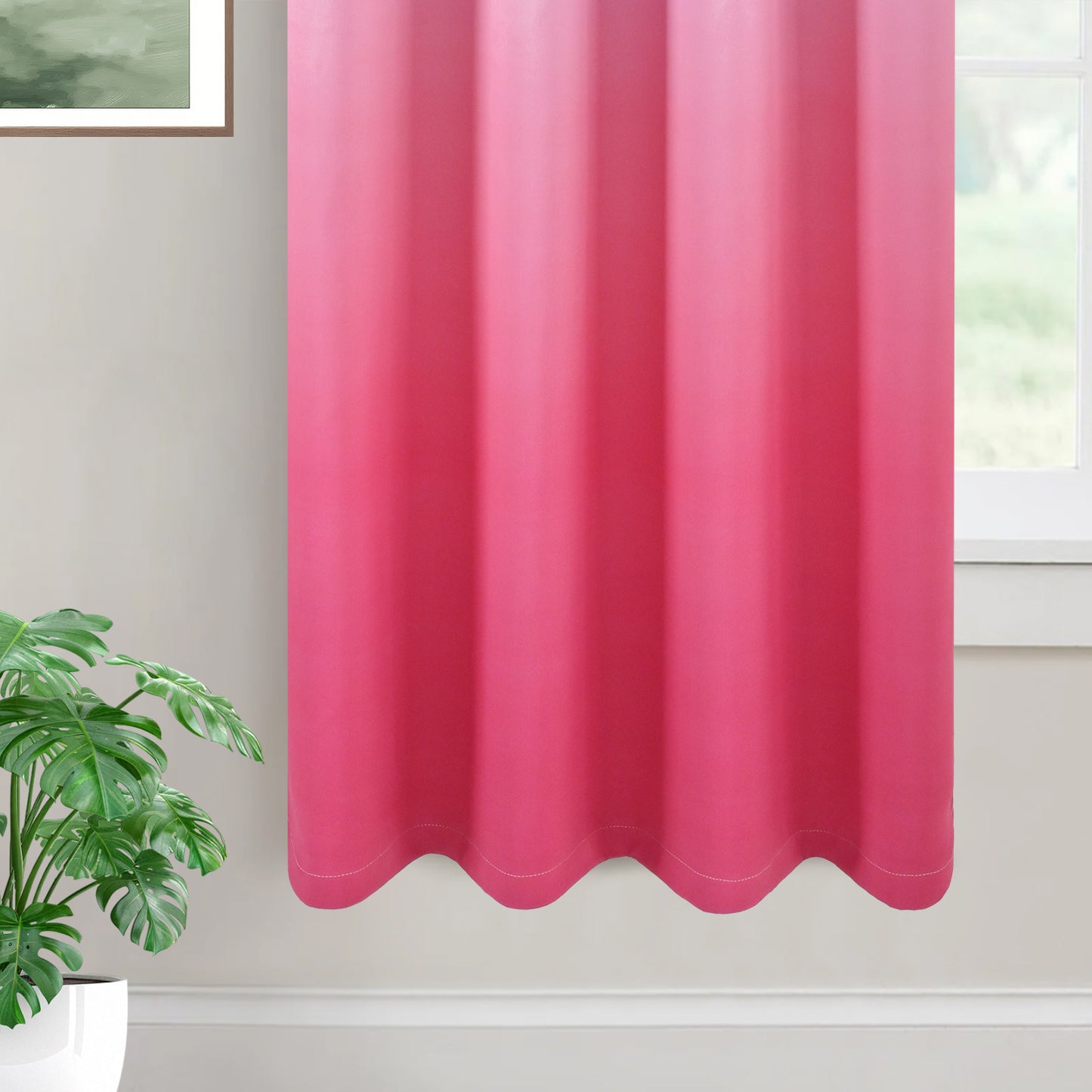 Alishomtll Pink Blackout Curtains Grommet Room Darkening Window Drapes for Living Room Bedroom ,2 Panels of 52" W x 63" L